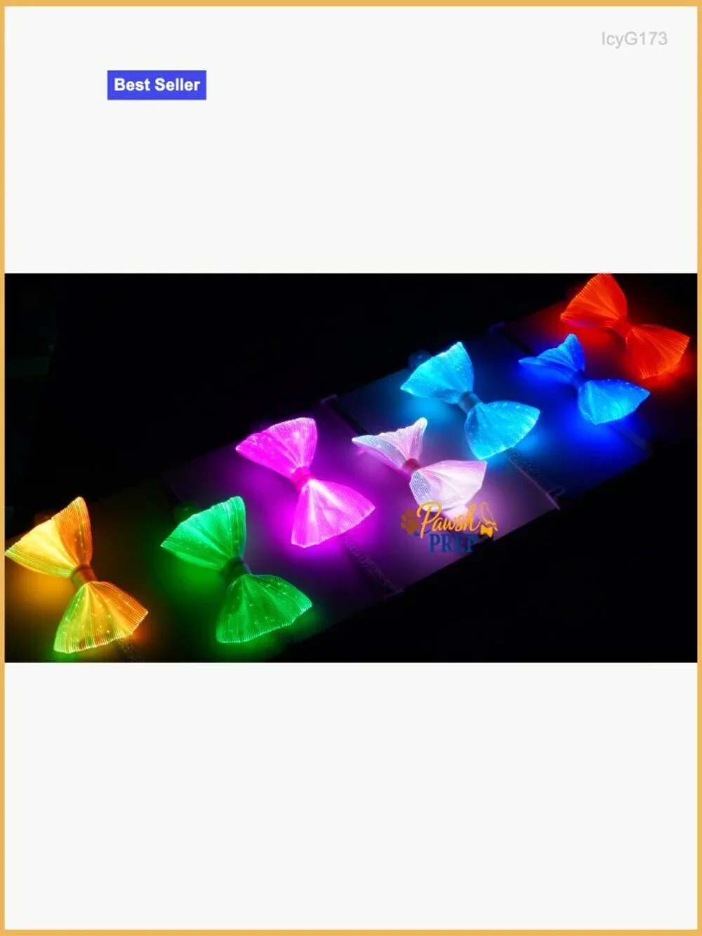 LED Bow Tie with 7 Colors, Adjustable Fit, USB Rechargeable for Formal & Party